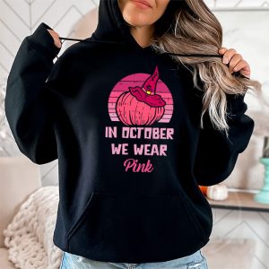 In October We Wear Pink Breast Cancer Pumpkin Halloween Hoodie 2 3