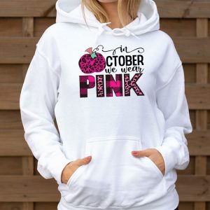 In October We Wear Pink Breast Cancer Pumpkin Halloween Hoodie 3 1