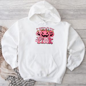 In October We Wear Pink Breast Cancer Pumpkin Halloween Hoodie