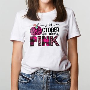 In October We Wear Pink Breast Cancer Pumpkin Halloween T Shirt 3 1