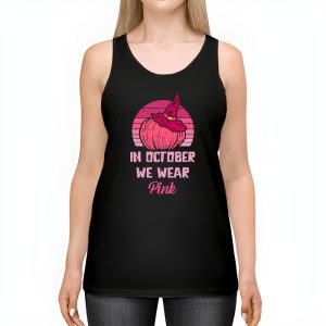 In October We Wear Pink Breast Cancer Pumpkin Halloween Tank Top 2 3