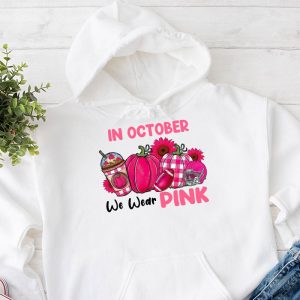 In October We Wear Pink Football Breast Cancer Awareness Hoodie 1 1