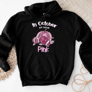 In October We Wear Pink Football Breast Cancer Awareness Hoodie 2 2