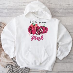 In October We Wear Pink Football Breast Cancer Awareness Hoodie 3