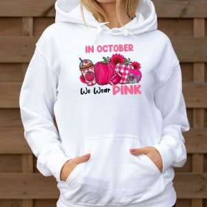 In October We Wear Pink Football Breast Cancer Awareness Hoodie 3 5