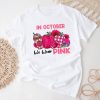 In October We Wear Pink Football Breast Cancer Awareness T-Shirt
