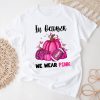 In October We Wear Pink Football Breast Cancer Awareness T-Shirt