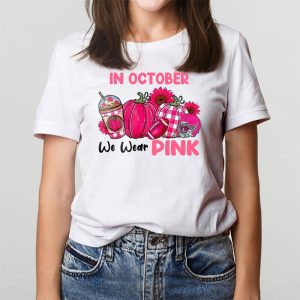 In October We Wear Pink Football Breast Cancer Awareness T Shirt 3 5