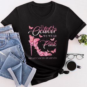 Breast Cancer Awareness Shirts October We Wear Pink Ribbon T-Shirt 2