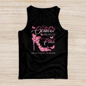 Breast Cancer Awareness Shirts October We Wear Pink Ribbon Tank Top 2