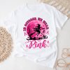 In October We Wear Pink Ribbon Witch Halloween Breast Cancer T-Shirt