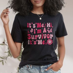 ItS Me Hi IM Survivor Breast Cancer Awareness Pink Ribbon T Shirt 2 3