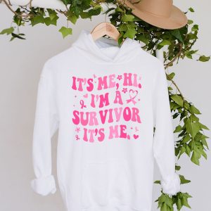 Its Me Hi Im Survivor Breast Cancer Awareness Pink Ribbon Hoodie 4