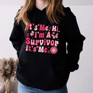 Pink Breast Cancer Ribbon It’s Me Hi I’m Survivor Hoodie 2