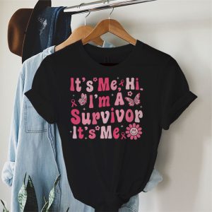 Its Me Hi Im Survivor Breast Cancer Awareness Pink Ribbon T Shirt 2 1