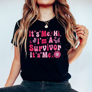 Its Me Hi Im Survivor Breast Cancer Awareness Pink Ribbon T Shirt 4 1