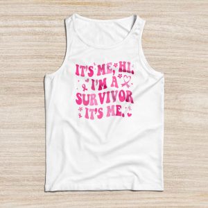 Pink Ribbon Breast Cancer Awareness It’s Me Hi I’m A Survivor Tank Top 1