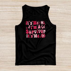 Pink Ribbon Breast Cancer Awareness It’s Me Hi I’m A Survivor Tank Top 2