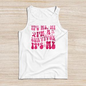 Pink Ribbon Breast Cancer Awareness It’s Me Hi I’m A Survivor Tank Top 3