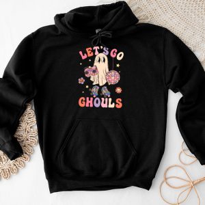 Let's Go Ghouls Halloween Ghost Outfit Costume Retro Groovy Hoodie