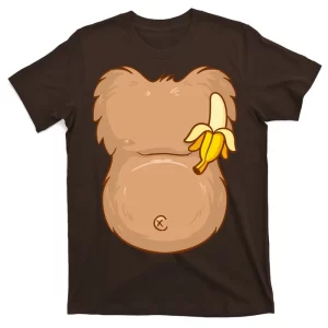 Monkey Ape Belly Costume Unisex T-Shirt For Adult Kids