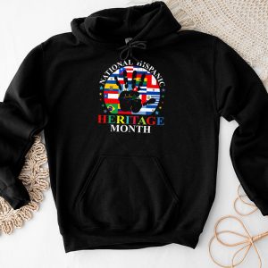 National Hispanic Heritage Month All Countries Flags Hearts Hoodie