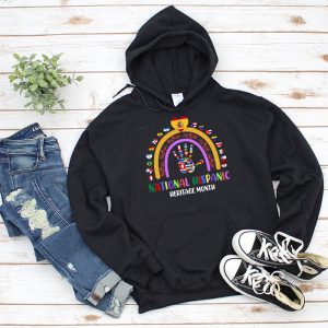 National Hispanic Heritage Month All Countries Flags Hearts Hoodie 2 3