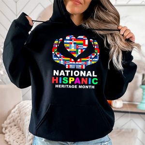 National Hispanic Heritage Month All Countries Flags Hearts Hoodie 2 4