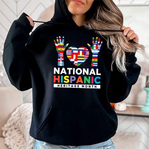 National Hispanic Heritage Month All Countries Flags Hearts Hoodie 2 5