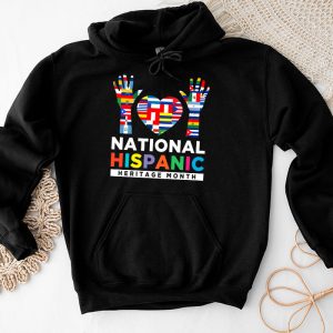 National Hispanic Heritage Month All Countries Flags Hearts Hoodie 3 1