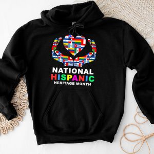 National Hispanic Heritage Month All Countries Flags Hearts Hoodie 3