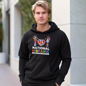 National Hispanic Heritage Month All Countries Flags Hearts Hoodie 3 5