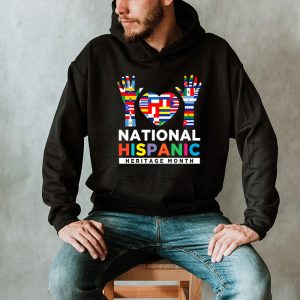 National Hispanic Heritage Month All Countries Flags Hearts Hoodie 2