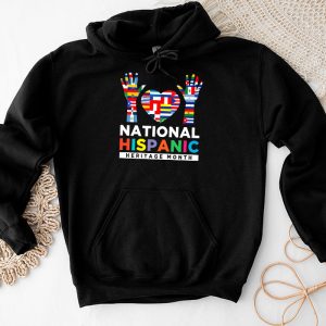 National Hispanic Heritage Month All Countries Flags Hearts Hoodie