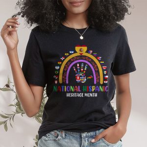 National Hispanic Heritage Month All Countries Flags Hearts T Shirt 2