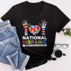 National Hispanic Heritage Month All Countries Flags Hearts T-Shirt