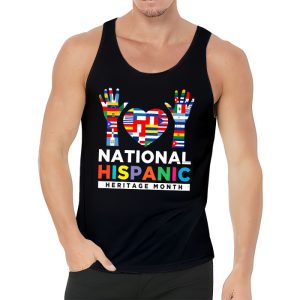 National Hispanic Heritage Month All Countries Flags Hearts Tank Top 3 2