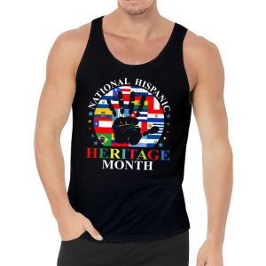 National Hispanic Heritage Month All Countries Flags Hearts Tank Top 3 3