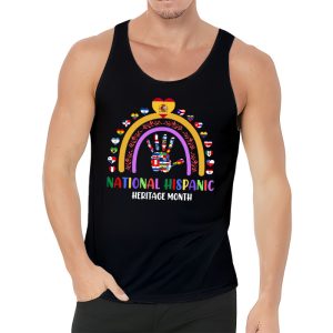 National Hispanic Heritage Month All Countries Flags Hearts Tank Top 3