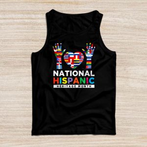 National Hispanic Heritage Month All Countries Flags Hearts Tank Top