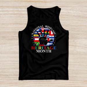 National Hispanic Heritage Month All Countries Flags Hearts Tank Top