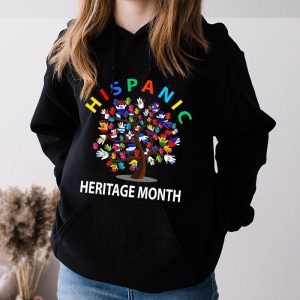 National Hispanic Heritage Month Hand Flag Tree Roots Latino Hoodie 2 3