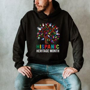 National Hispanic Heritage Month Hand Flag Tree Roots Latino Hoodie 2