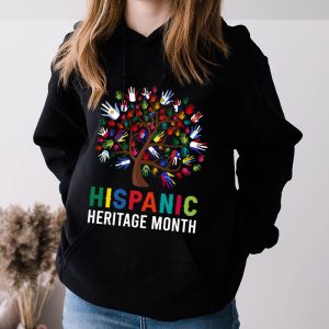 National Hispanic Heritage Month Hand Flag Tree Roots Latino Hoodie 3