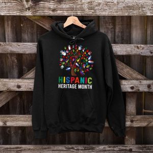 National Hispanic Heritage Month Hand Flag Tree Roots Latino Hoodie 5