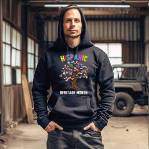 National Hispanic Heritage Month Hand Flag Tree Roots Latino Special Hoodie 2