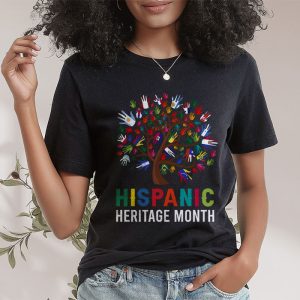 National Hispanic Heritage Month Hand Flag Tree Roots Latino T Shirt 2