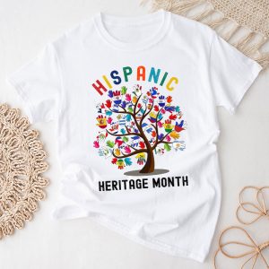 Hispanic Heritage Month Shirts Hand Flag Tree Roots Latino Special T-Shirt 4