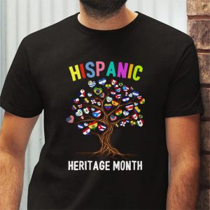 National Hispanic Heritage Month Hand Flag Tree Roots Latino T Shirt 3 1