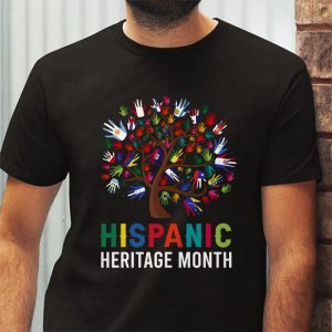 National Hispanic Heritage Month Hand Flag Tree Roots Latino T Shirt 3